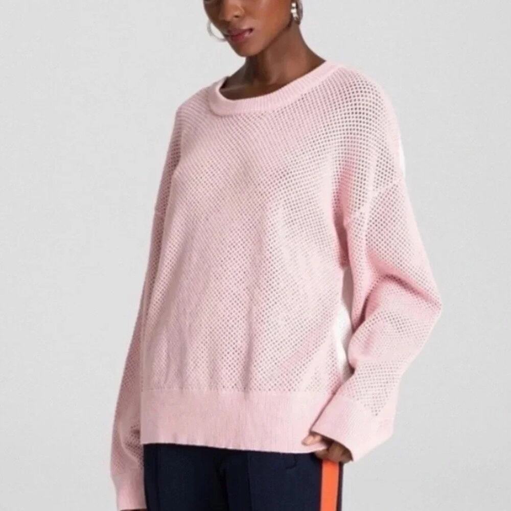 A.L.C. Pink Color Block Alana Mesh Oversized Swea… - image 8